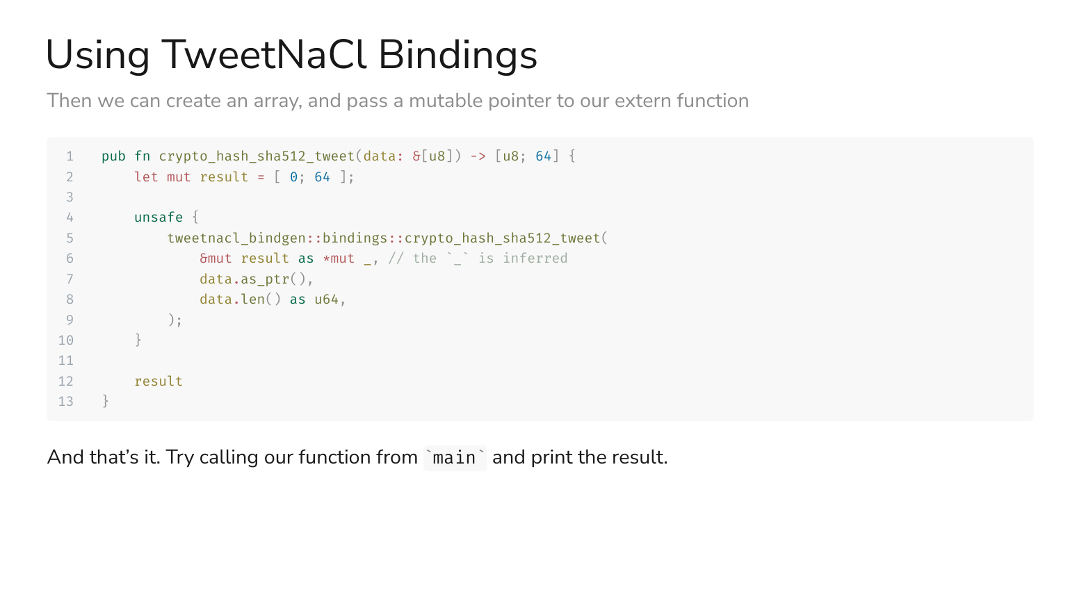 Crypto library TweetNaCl bindings