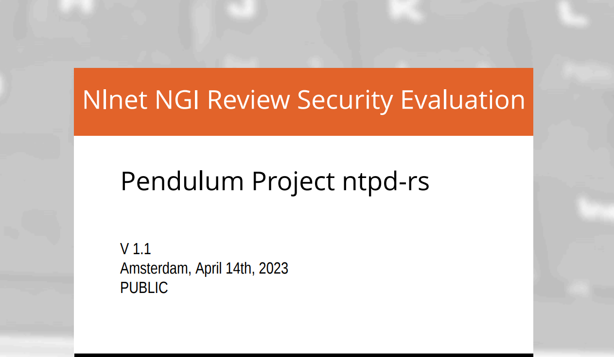 Report: NTP security audit