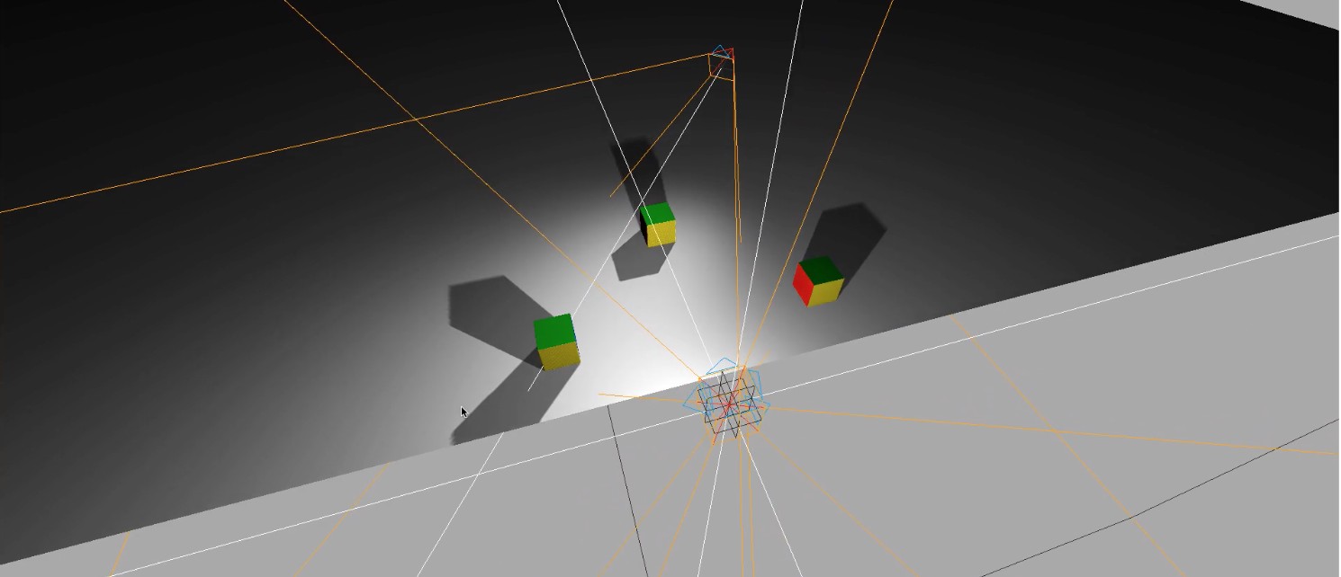 Point light shadows in Three.js